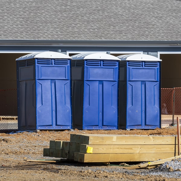 how often are the portable toilets cleaned and serviced during a rental period in Seven Valleys